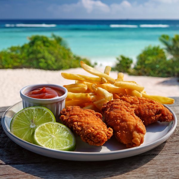 Fried Chicken Fingers and Fries